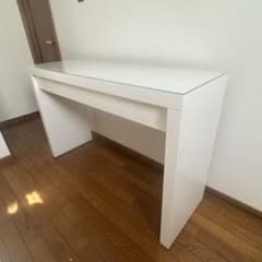 送料込み】IKEA デスク マルム ホワイトドレッサー 引き出し付き