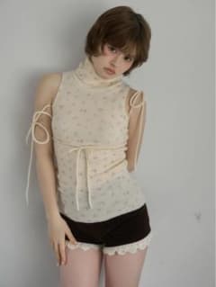 andmary Rosie flower knit tops pnk - メルカリ