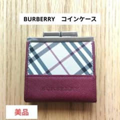 まつくん様専用☆美品☆BURBERRY がま口コインケース ノバチェック　レッドのサムネイル