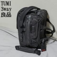 TUMI 3way ビジネスバッグ リュック ショルダー A4 通勤 黒 ２気室 3way TUMI】ビジネスバッグ リュック ショルダー A4/PC収納 黒 - メルカリ