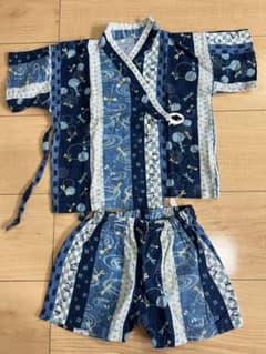 ベビー甚平 80cm トンボ柄 ネイビーのサムネイル