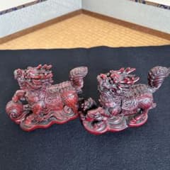 麒麟の置物 2体セット オブジェ 縁起物のサムネイル