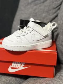 NIKE コートボロー LOW 2 TDV ホワイト ベビーシューズのサムネイル