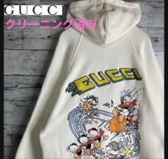 希少】グッチ×ディズニー☆刺繍ロゴ シェリーライン入り ハーフジップ