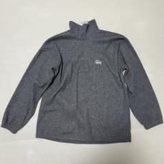 白タグ　STUSSY ハーフジップ フリースジャケット グレーのサムネイル