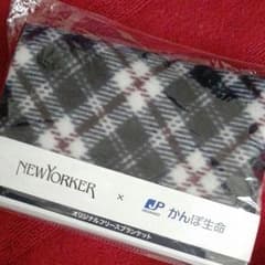 値下げ☆未開封♪フリースブランケット　膝掛け☆ニューヨーカーのサムネイル