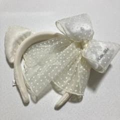 ユニバ　キティ　白　レース　カチューシャのサムネイル