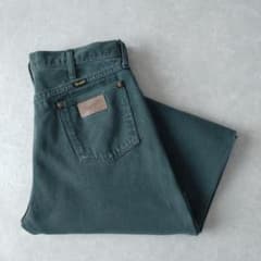 ■古着 USA製ラングラー 13MWZWK デニム緑 W34L30【WL6936