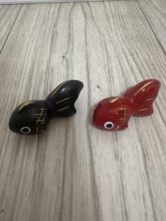 金魚 置物 2点セット 陶器製のサムネイル
