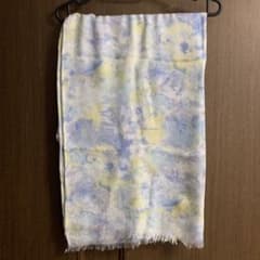 花柄ストール　ブルー　パステルカラー