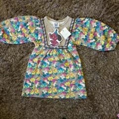 ★バナバナお花畑ワンピ９０㎝★新品タグ付きのサムネイル