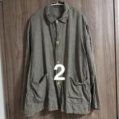 COMOLI 22SS ストライプワークジャケット サイズ2のサムネイル