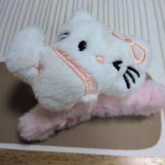 Hello Kitty ぬいぐるみ付き ヘアクリップ ピンクのサムネイル