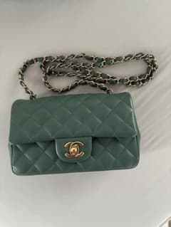 Chanel グリーン キルティング ショルダーバッグ マトラッセ - メルカリ