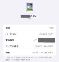 ipad 本体 7世代　セルラーモデルのサムネイル