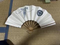 舞扇子 日本舞踊 舞台用 藤と家紋柄のサムネイル