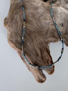 【sulo jewelry】ライトブルービーズネックレス　シンプル 上品のサムネイル