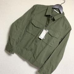 未使用 UNIQLO WOMEN ミリタリーシャツ ジャケットオリーブ S - メルカリ