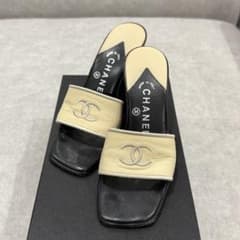 CHANEL chanel 코코 마크 가죽 힐 샌들 펌프스