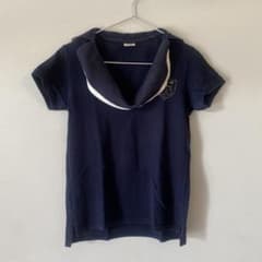 初期 キャピタル レディース 半袖 ポロシャツ 1 KAPITAL 児島 半袖 KAPITAL セーラーカラー カノコ半袖ポロシャツ ネイビー サイズ1