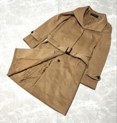 ユナイテッドアローズ ♡ カシミヤ100% ベルテッドコート キャメルベージュ ユナイテッドアローズ アンゴラ混 ベルテッドコート キャメル 38 日本
