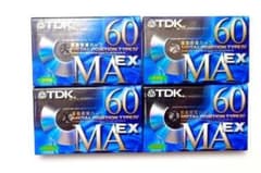 未使用TDK MA EX 60分4本 メタルポジションカセットテープのサムネイル