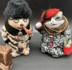 希少】千里 作 猫 置物 作家もの 千里猫 かわいい 入手困難 セット