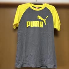 【PUMA】プーマ キッズ ラグラン 半袖 Tシャツ グレー×イエロー 160 - 5