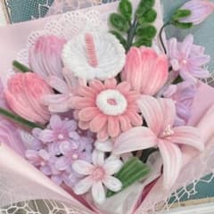 名入れOK モールフラワーブーケ バルーンブーケ ピンク 韓国花束 枯れないお花 m18510694789_1.jpg?1751512331