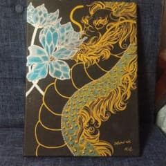 Japanesart Mie 龍神 マニキュアアートパネル 開運 原画のサムネイル