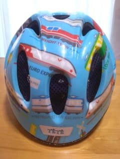 電車柄☆子供用ヘルメット自転車XSのサムネイル