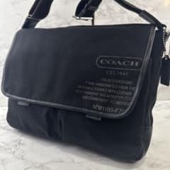 ほぼ未使用品 COACH コーチ 帆布 キャンバス×本革 レザーショルダー 