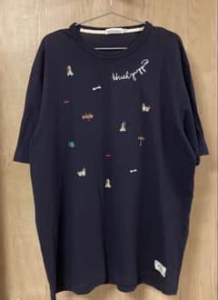 【最終値下げ】ハッシュパピー フロント刺繍 Tシャツ 2L ネイビー 犬 大きいのサムネイル