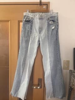 ZARA バイカラー デニムパンツのサムネイル
