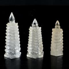 天然石　水晶　文昌塔　風水　縁起物　３点まとめて　Ｖ　6874 天然石 水晶 文昌塔 風水 縁起物 3点まとめて V 6874 天然石