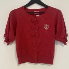 ベイビーザスターズシャインブライト Lovely Heartカーディガン エンジのサムネイル