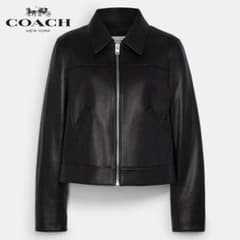極美品】COACH コーチ レザー ジャケット ラムレザー ブラック - メルカリ
