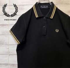 Fred Perry ポロシャツ 鹿子 半袖 ゴールド ブラック イングランド製のサムネイル