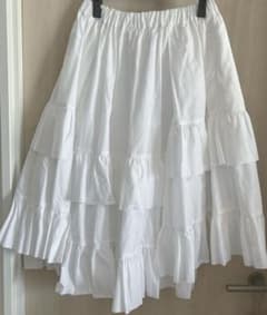 さ*な様 コムデギャルソンガール　スカート　フリル　ホワイト　白　S COMME des GARCONS Girl 白 スカート 新品未使用 - メルカリ
