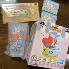 BTS BT21 이치 반 쿠지 피규어 컵 메모장 고무 컬렉션