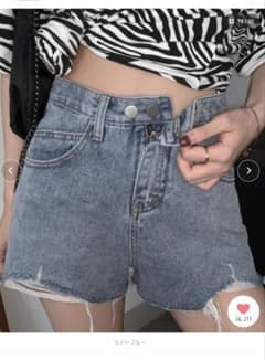 ZOZO ダメージ加工 デニムショートパンツ Sのサムネイル
