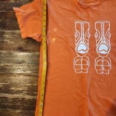 トーテムポール柄 Tシャツ オレンジのサムネイル