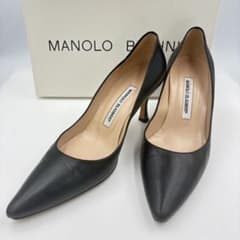 超美品✨MANOLO BLAHNIK 黒 レザー パンプス 36サイズ 保存袋 超美品✨MANOLO BLAHNIK 黒 レザー パンプス 36サイズ 保存袋 - メルカリ