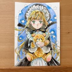 オリジナル イラスト 手描き 水彩 ハガキサイズのサムネイル