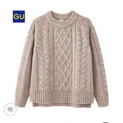 GU アランケーブルセーターのサムネイル