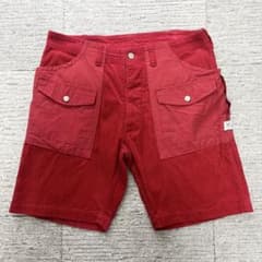 美品 SASSAFRASコーデュロイ ショートパンツ レッド M - メルカリ