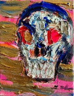 本人出品・2026年新作】田中拓馬《Rebirth Skull》0号 油彩原画 - メルカリ