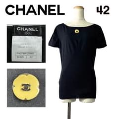 CHANEL リブニットトップス 半袖 フラワーココマーク 2011年 - メルカリ