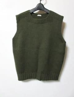 PHIGVEL フィグベル ニット ベスト ウール アルパカ オリーブ - メルカリ