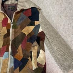 vintage leather patchwork jacketのサムネイル